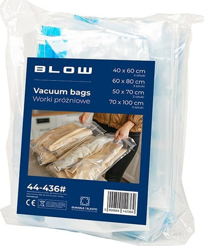 Set qese vakum Blow, 11 copë, najlon dhe polietilen, transparente
