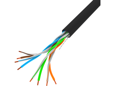 Kabllo rrjeti Lanberg CAT.5E UTP, 305m, solid CCA, i zi