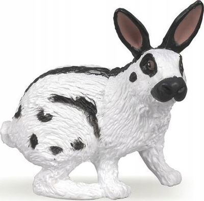 Figurë lodër PAPO Farmyard Friends English Spot Papillon Rabbit, PVC, për kalamaj 3+