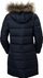 Parka dimri për goca Helly Hansen, e gjatë, me kapuç me gëzof, blu e errët