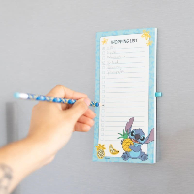 Bllok shënimesh me magnet Disney Stitch, 10 x 21 cm, për frigorifer, shumëngjyrësh
