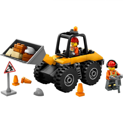 Set lodër LEGO City Yellow Construction Wheel Loader, kamion ndërtimi, me kovë lëvizëse, i verdhë