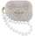 Këllëf kufjesh Guess 4G Pearl Strap për AirPods Pro 3, me rrip perlash, rozë
