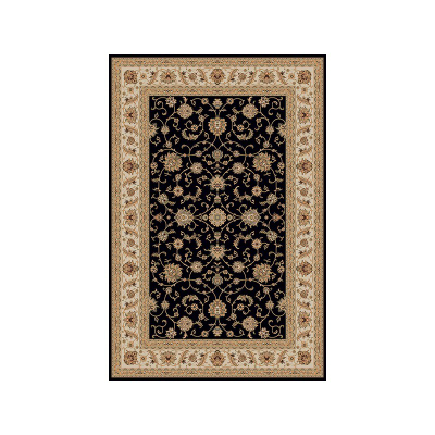 Tapet oriental Ayyildiz Heatset 210, poliester, me lule dekorative, i zi