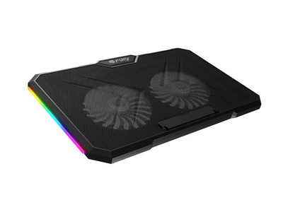 Ftohës laptopi Fury Gunbai G3, deri 17.3", 2 ventilatorë 120 mm, RGB, i zi