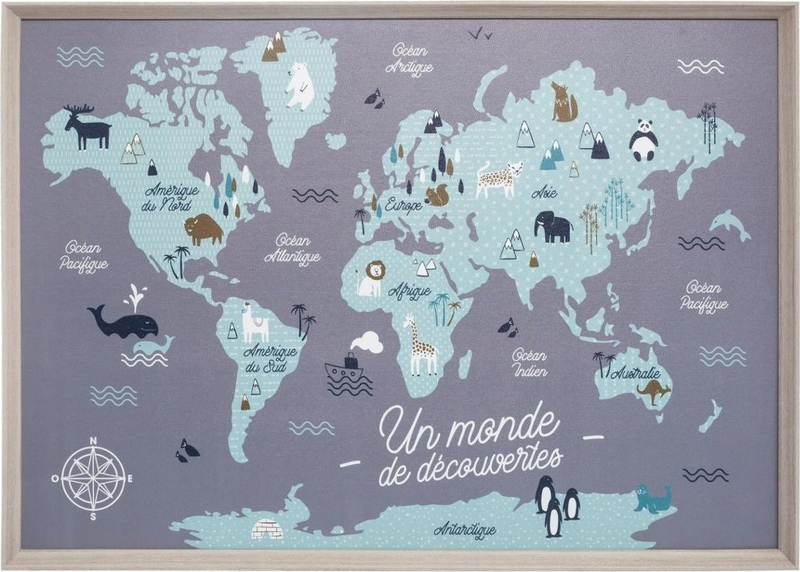 Hartë muri për fëmijë Atmosphera for Kids, 70x50 cm, shumëngjyrëshe