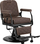 Karrige berberi Carlos Brown Barber Chair, e rregullueshme, lëkurë, kafe