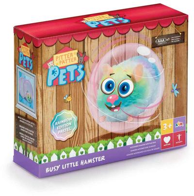 Lodër hamster Pitter Patter Pets Busy Little Hamster, me top plastik, për kalamaj 3+, shumëngjyrësh
