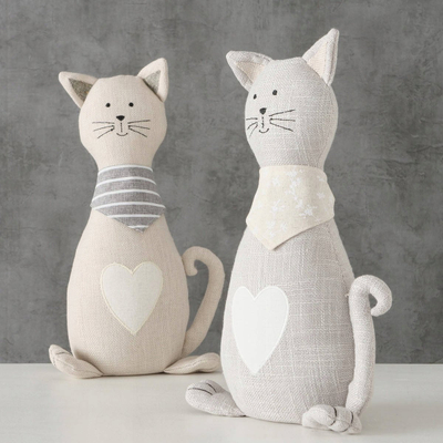 Stoper dere Boltze Cat Kitten, për zbukurim, poliester, gri