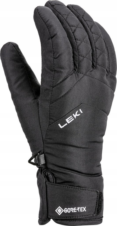 Doreza skijimi LEKI Sveia GTX Women, GORE TEX, madhësia 8, të zeza