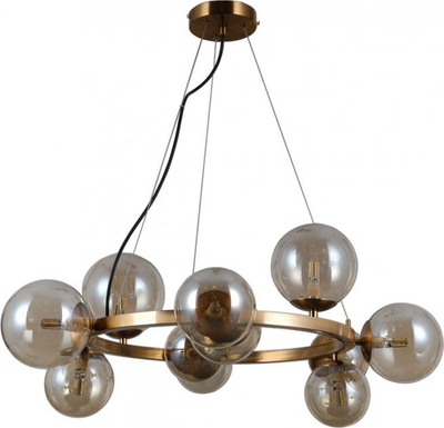Llambadar Netlighting Montora me 11 drita G9, 120 cm, bronz i artë