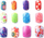 Set manikyri për kalamaj Nail Making Set Stickers Tips Polishes, me llak thonjsh, me ngjitëse zbukuruese, shumëngjyrësh