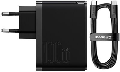Karikues Baseus GaN5 Pro, USB-C, USB-A, 100W, i zi