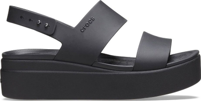 Sandale për gra Crocs Brooklyn Low Wedge W 206453, me platformë, të zeza