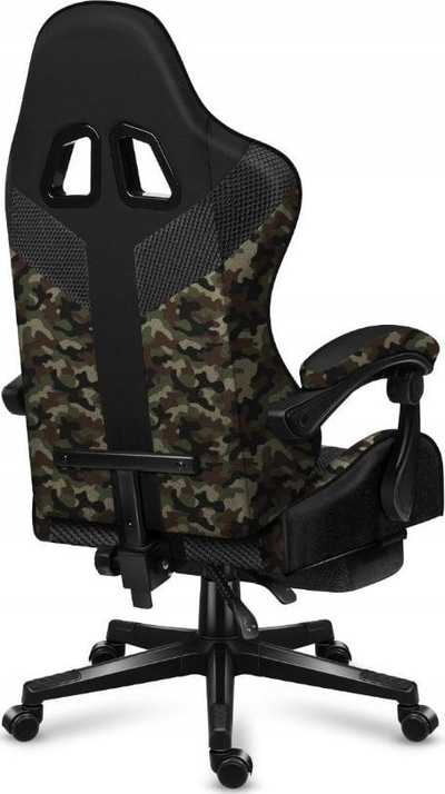 Karrige gaming Huzaro Force 4.7 Camo Mesh, e rehatshme, me mbështetëse për këmbët, kamuflazh