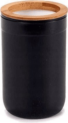 Dozator sapuni Bamboo pa firmë, 350 ml, bambu edhe polipropilen, i zi me kafe