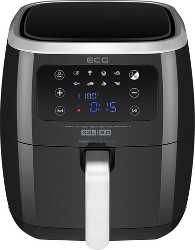 Фритеза со жежок воздух ECG AF 6000, 7L, 1800W, црна