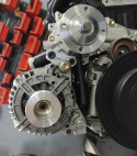 Alternator Mazur Garage MZR 180A JZ BBR, komplet montimi, për Toyota 1JZ 2JZ, gri