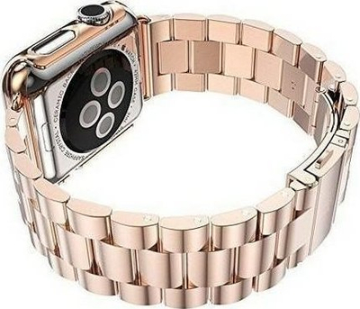 Rrip metalik për Apple Watch, 38/40/41 mm, çelik inox, rozë gold