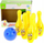 Set bowling Adar 557246, 6 birila, për kalamoj, i verdhë