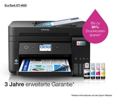 Мултифункционален печатач Epson EcoTank ET-4850, A4, WiFi LAN, ADF Duplex, црн