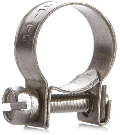 Kapëse teshash Haushalt Clamp 1112 AISI 304, për tuba 16 mm, argjendi