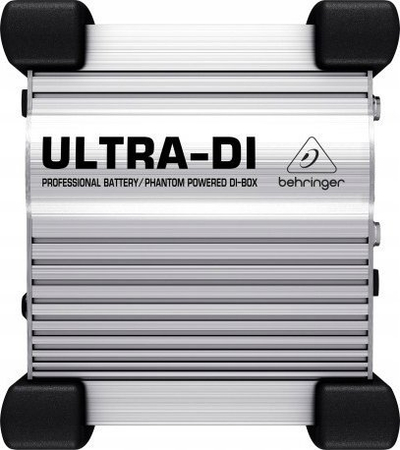 DI box Behringer Ultra-DI DI100, aktiv, metalik argjendt
