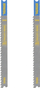 Set tehe sharrë vertikale Irwin Pro IW1014714, U-shank, për dru laminat, 2 copa, ngjyrë argjendtë