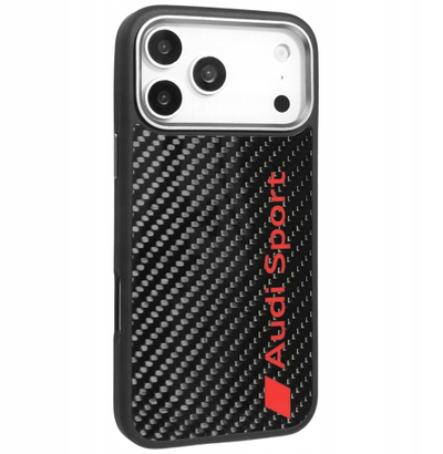 Mbulesë telefoni NoName Case Audi R8 Carbon Fiber MagSafe, për iPhone 17 Pro Max, e zezë