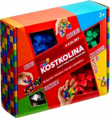 Masë modeluese Art and Play Kostkolina, 4 boja, e kuqe