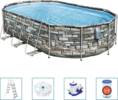 Pishinë Bestway Power Steel, 610 x 366 cm
