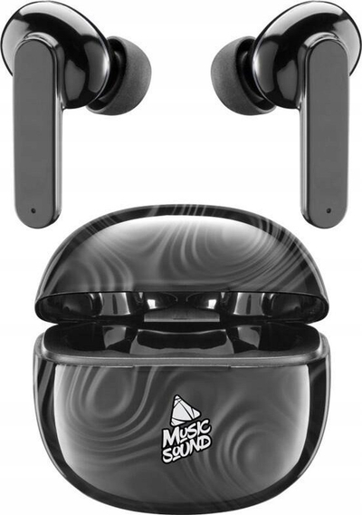 Kufje TWS Bluetooth Cellularline MusicSound, in ear, me kuti karikimi, të zeza