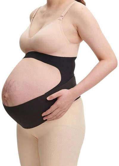 Поддржувачки појас за бременост Momcozy Ergonest, ергономски 3D, прилагодлив, црн