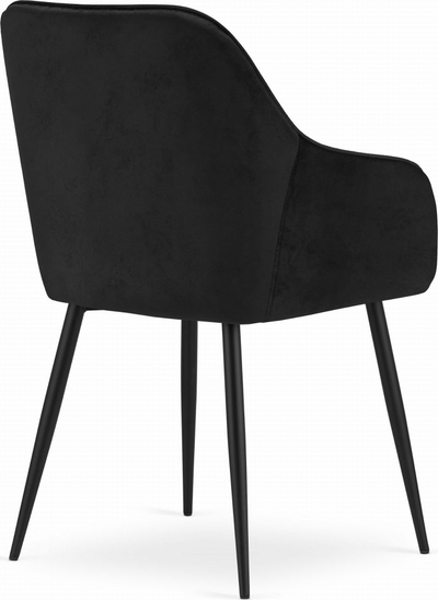 Karrige ngrënie J-line NUGAT Black X2, velvet, set me 2 copë, e zezë