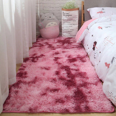 Tapet Shaggy Dense Soft Plush Ombre, 200x250 cm, antirrëshqitës, ombre rozë