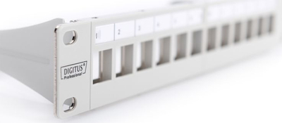Patch panel Digitus DN-91419, 10\" 1U, 12 porta Keystone, gri
