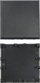 Kapak plastik Allnet Brick 2x2, set 10 copë, i zi