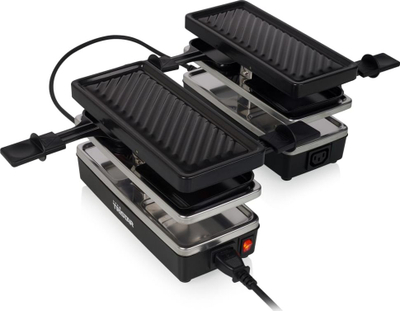 Grill raclette Tristar RA-2742, 4 tiganë, pllaka jo ngjitëse, ngjyrë e zezë