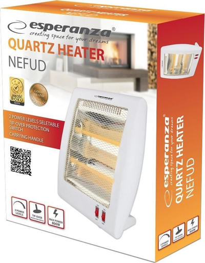 Ngrohës ventilator Esperanza convector, 800W, 2 nivele ngrohjeje, i bardhë