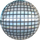 Balonë folie ALBI Disco Sphere, 40 cm, argjendtë