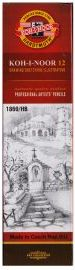 Laps grafiti Koh-I-Noor 1860 HB, set 12 copë, druri natyral