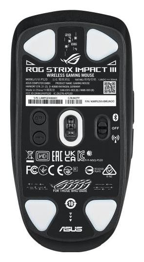 Гејминг глушец ASUS ROG Strix Impact III Wireless, безжичен, со RGB, црн