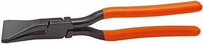 Darë llamarine Strend Pro Roofing Pliers Straight 180°, nofulla të gjera, doreza PVC, portokalli
