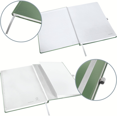 Bllok shënimesh Leitz Notebook Style, A4, fletë katrore, jeshile