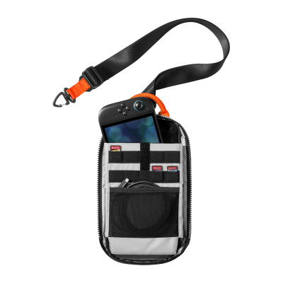 Çantë crossbody Tomtoc Sling, për Nintendo Switch 2 Model 2025, mbrojtëse, gri