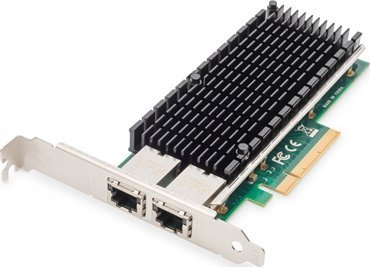 Adaptor rrjeti DIGITUS DN-10163, PCIe, 2x 10 Gigabit Ethernet, jeshil