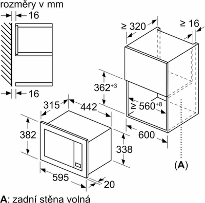 Mikrovala Bosch BFL623MB3, 20L, 800W, e zezë