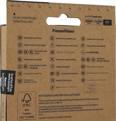Mbrojtës ekrani PanzerGlass për SmartWatch 40mm 3630, xham i fortë (i temperuar), transparent