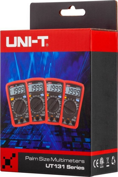 Multimetër dixhital Uni-T UT131A, auto-range, me ekran LCD, i kuq
