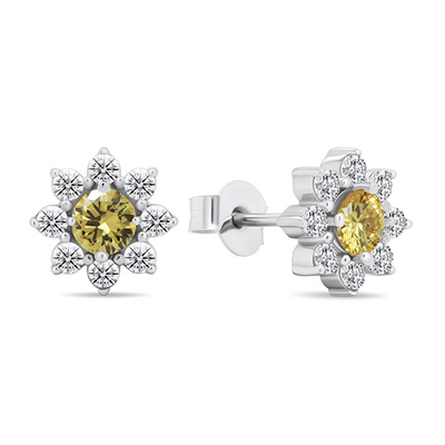 Vathë Brilio Silver Flowers EA577WYL